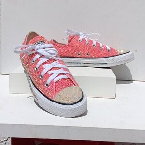Converse Pink Glitter Sneakers Size 6
